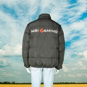 MSI Gaming G Series Removable Sleeves Puffer Duck Down Snow Winter Jacket Vest L